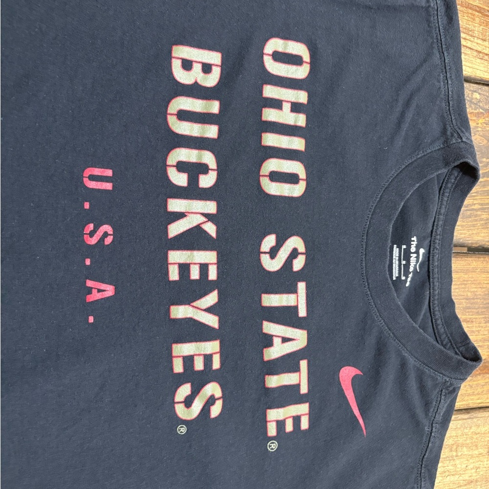 Nike Black Ohio State Tee with Red Accents